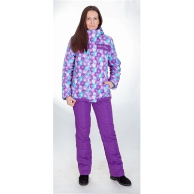 Зимний женский костюм из мембранной ткани М-133 (фиолет/бирюза)