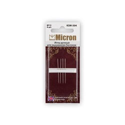 Иглы ручные Micron для вышивания бисером KSM-504 4шт