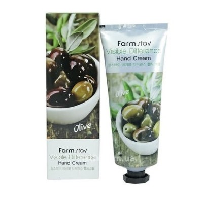FarmStay Visible Difference Hand Cream Olive Крем для рук с экстрактом оливы, 100 мл