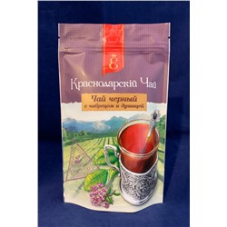 Краснодарский чай чёрный листовой с чабрецом и душицей «Века» 90 гр