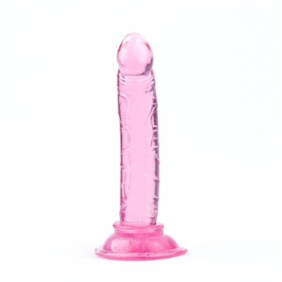 Фаллоимитатор реалистик Оки- чпоки, на присоске, анальный, гелевый, 12 х 2,5 см, розовый