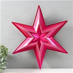 Фигурка "Звезда в Звезде" малая красный металлик, 38,8х33,5 см