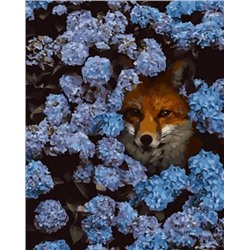 Картина по номерам "Лисица в цветах" 50х40см