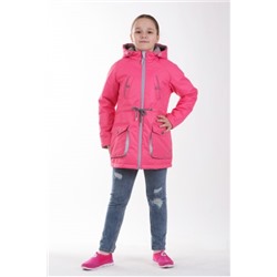 Детская куртка-парка для девочки весна/осень КМ-005 (розовый)