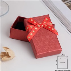Коробочка подарочная под набор "Влюбленность", 5*8 (размер полезной части 4,7х7,7см), цвет красный