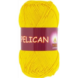 Pelican 3998 100%хлопок двойной мерсеризации 50г/330м (Индия),  желтый