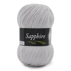 Sapphire 1515 45%шерсть(ластер) 55%акрил 100г/250м(Германия),  серебро