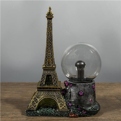 Плазменный шар "Влюбленные в Париже" 10х18х27 см