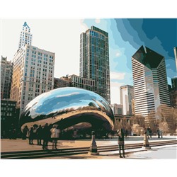 Картина по номерам "Прогулка Чикаго" 50х40см