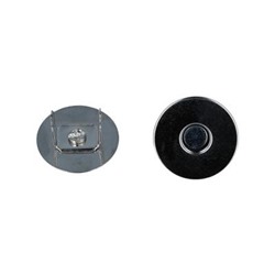 Кнопки магнитные металл 18мм МКМ-02 20шт гладкий никель
