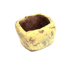 Горшочек керамический мини 4, 5х5, 5х6см коричнево-бежевый 27092