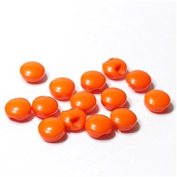 Пуговицы мини 10мм круглые пластик на ножке 14шт оранж 27355
