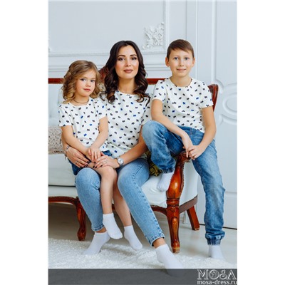 Комплект футболок для всей семьи "Собачки" М-2166