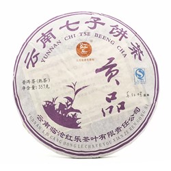 Чай китайский элитный шу пуэр Фабрика Хонг Ли сбор 2008 г. 341 г (блин)