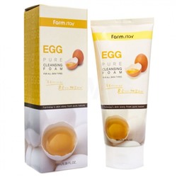FarmStay Egg Pure Cleansing Foam Пенка для умывания с яичным экстрактом, 180 мл