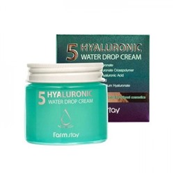 FarmStay Hyaluronic 5 Water Drop Cream Увлажняющий крем с 5 видами гиалуроновой кислоты, 80 мл