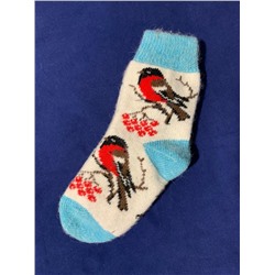 Женские носки вязаные «Снегири»