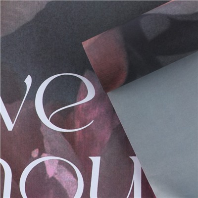 Бумага влагостойкая двухсторонняя,  «Love»,  38 × 50 см