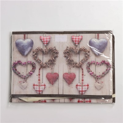 Короб стеллажный для хранения с крышкой «Сердца», 37×24×24 см