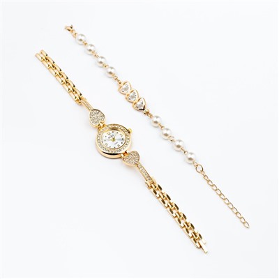 Женский подарочный набор Beike 2 в 1: наручные часы и браслет