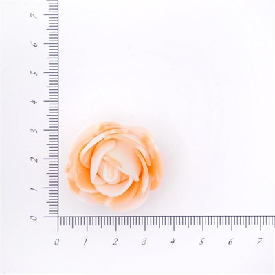 Головки цветов Роза мраморная 35мм 25шт SF-3006 персиковый 15-825