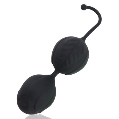 Вагинальные шарики Оки- Чпоки, смещен центр тяжести,11 х 3,2 х 3,2 см, с петлей, черный