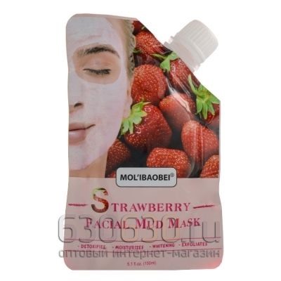 Грязевая маска для лица Mol'ibaobei "Strawberry Facial Mud Mask" 150 ml