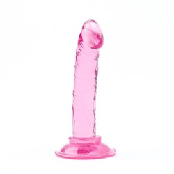 Фаллоимитатор реалистик Оки- чпоки, на присоске, анальный, гелевый, 12 х 2,5 см, розовый