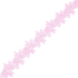 Кружево гипюр TBY-01271-2 26мм 13.71м 093 розовый СК