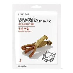 Lebelage Red Ginseng Solution Mask Pack Маска тканевая с красным женьшенем