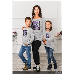 Комплект в стиле family look мама+дочка+сын "Кеды" М-296