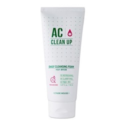 Etude House AC Clean Up Daily Acne Cleansing Foam Пенка очищающая для проблемной кожи, 150 мл