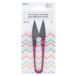 Ножницы-сниппер для обрезки нитей 10.1см NR-19 с цветной ручкой из нерж.стали