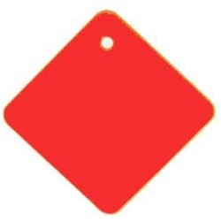 Световозвращатель-подвеска ПВХ Ромб 486050,  оранжевый