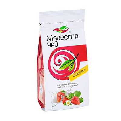 Мацеста чай черный байховый «Клубника со сливками» 75 гр
