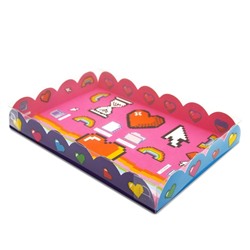 Коробочка для печенья, "Пиксельная любовь", 22 х 15 х 3 см