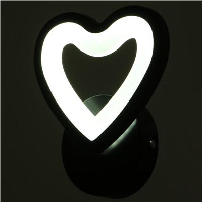 Бра "Сердечко" 9Вт LED 4000К черный 15,5х7,5х18 см