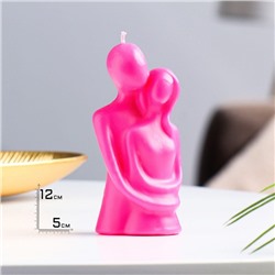 Свеча фигурная "Влюбленные", 12 см, розовая