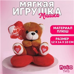 Мягкая игрушка «Ты - моя половинка», медведь, цвета МИКС