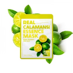FarmStay Real Calamansi Essence Mask Тканевая маска для свежести и сияния кожи лица с экстрактом каламанси