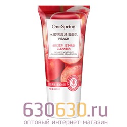 Очищающая пенка для лица с экстрактом Персика One Spring "Peach Cleanser" 168ml