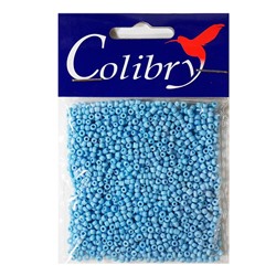 Бисер Colibry 20г №63 (Китай),  голубой