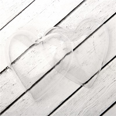 Заготовка-подвеска, раздельные части «Сердце», размер собранной фигуры — 10 × 9 × 5 см