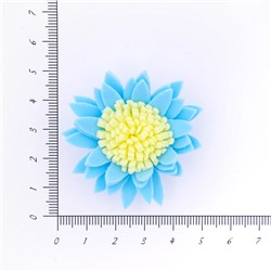 Головки цветов Хризантема голубая 45мм 30шт SF-2294 двухцветная 15-614