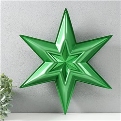 Фигурка "Звезда в Звезде" малая зеленый металлик, 38,8х33,5 см
