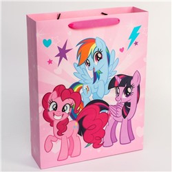 Пакет ламинированный горизонтальный, 31 х 40 х 9 см "Подружки", My Little Pony