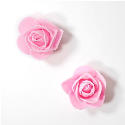Головки цветов Роза мелкая 35мм 25шт SF-2098 розовый 15-71