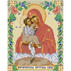 Холст д/выш. бисером 310 Почаевская икона Божьей Матери (19х24)