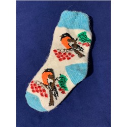 Женские носки вязаные «Снегири на ветке»