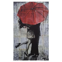Картина на холсте "Любовь под дождём" 60х100 см